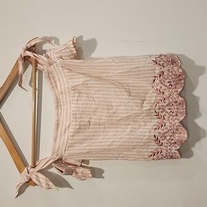 P.16 Guess Women's Off the Shoulder Striped Floral Embroidered Pullover Top